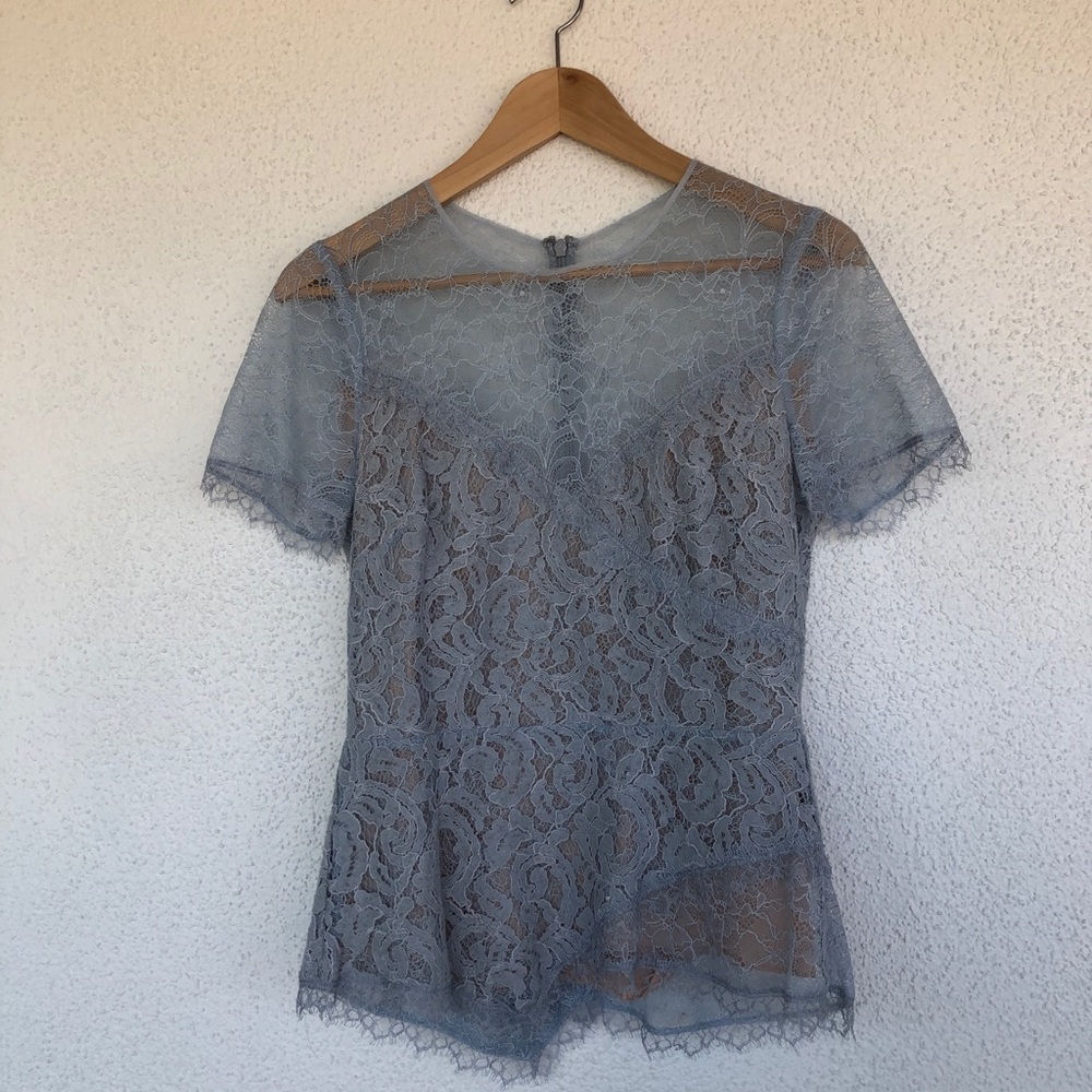BCBG MAXAZRIA Lace Blouse